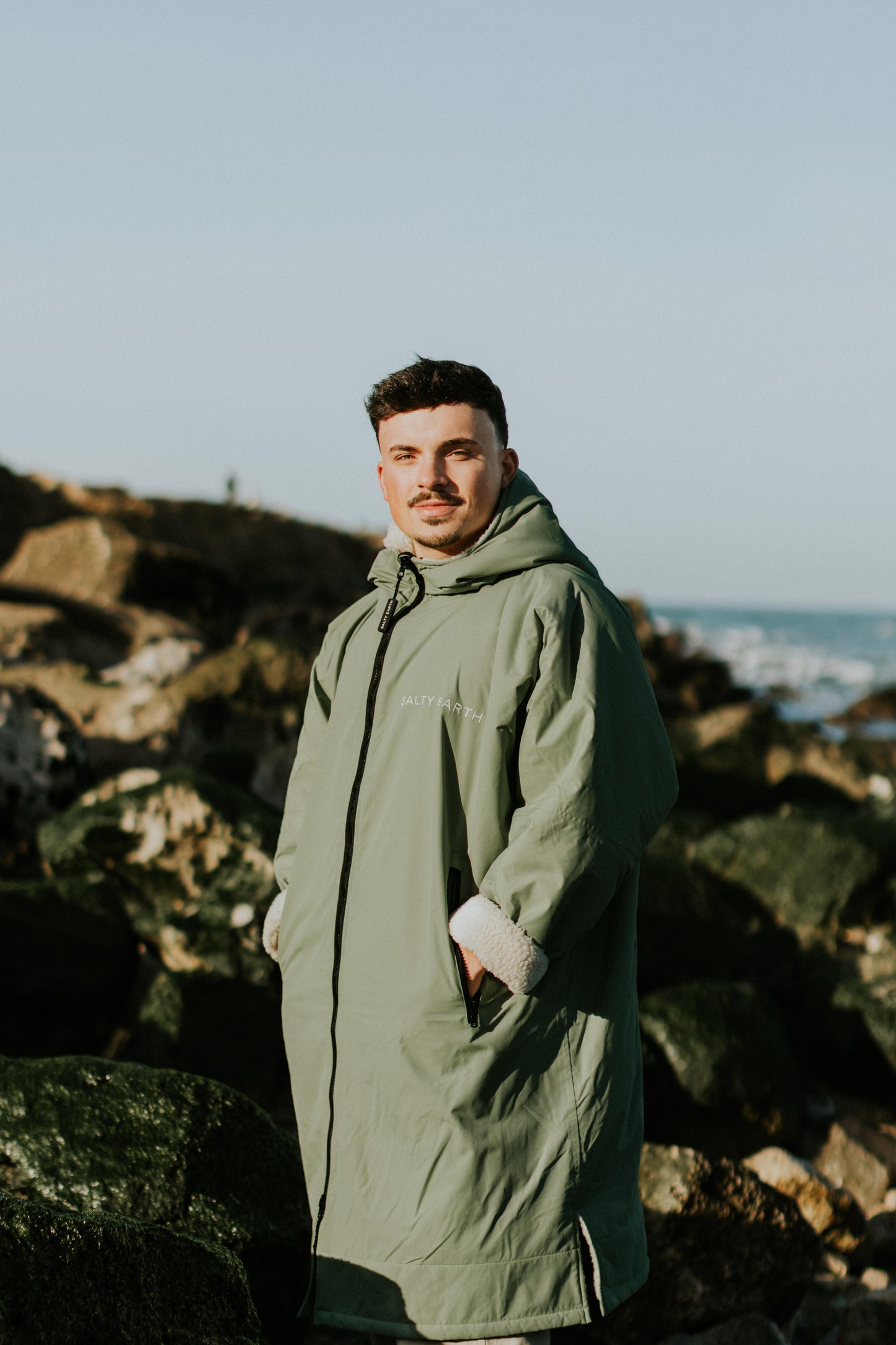 Salty Earth Waterproof Robe - Seagrass Green