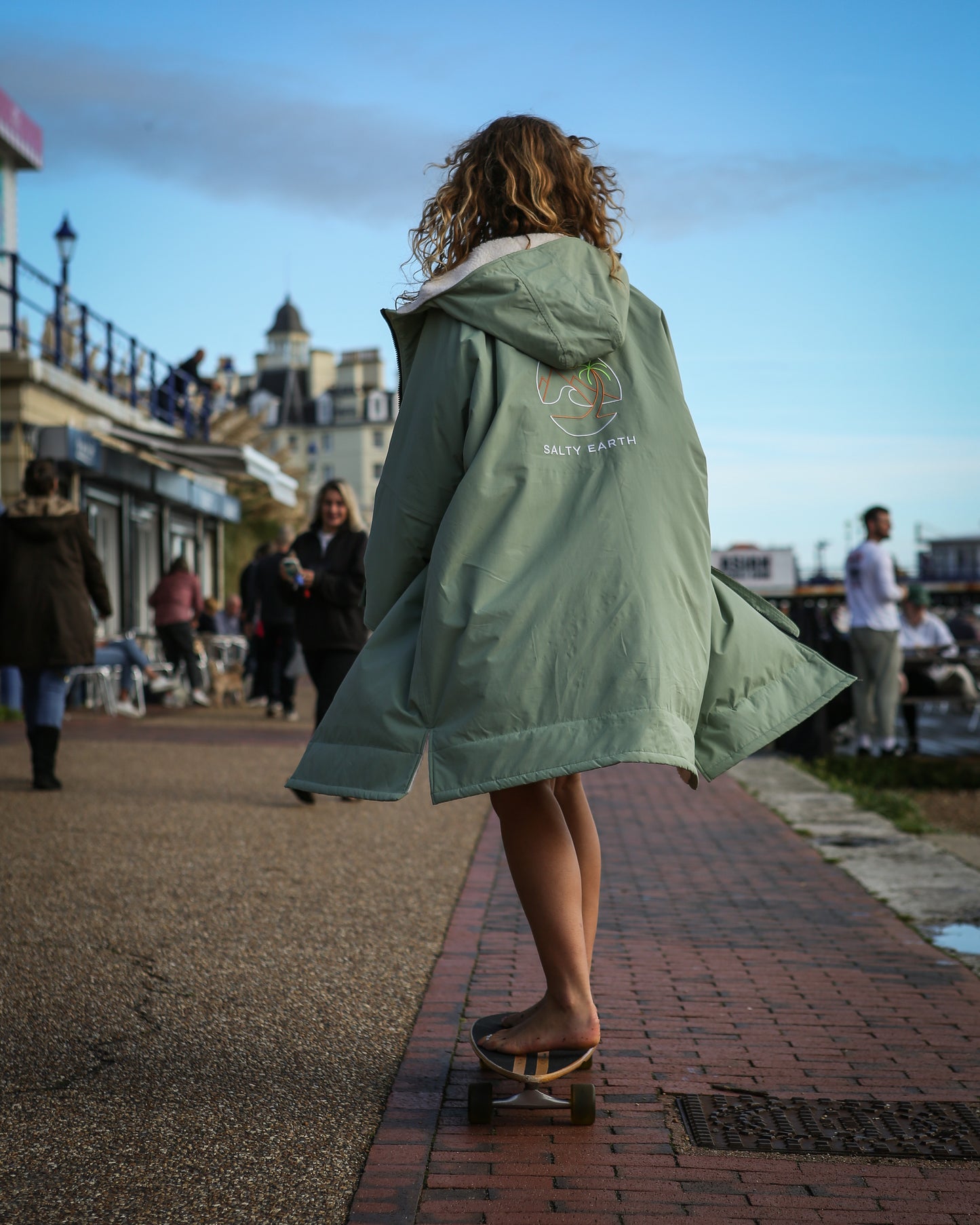 Salty Earth Waterproof Robe - Seagrass Green