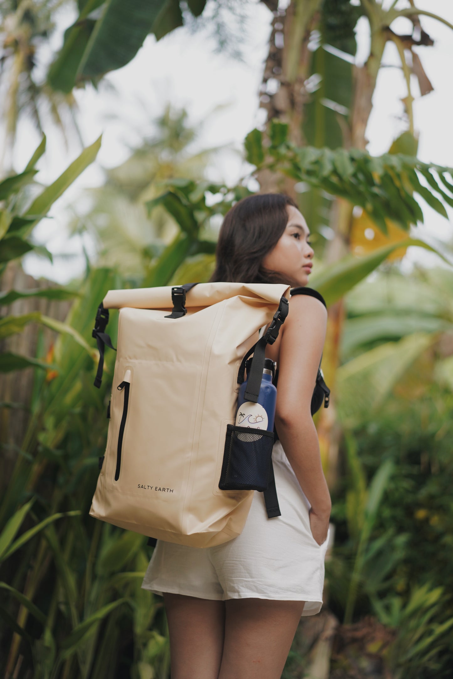 30L Recycled Dry Bag Backpack - Sand