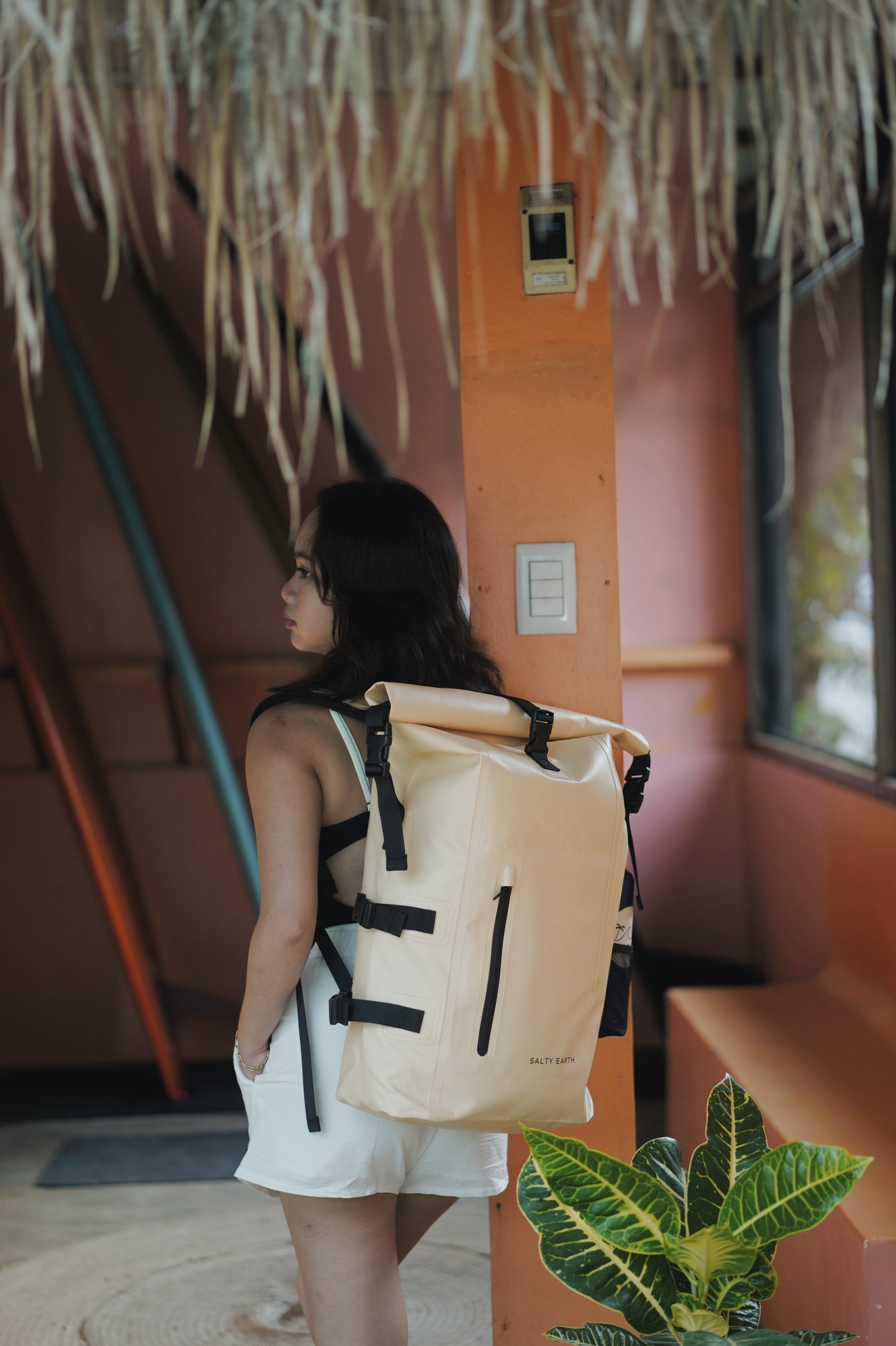 30L Recycled Dry Bag Backpack - Sand