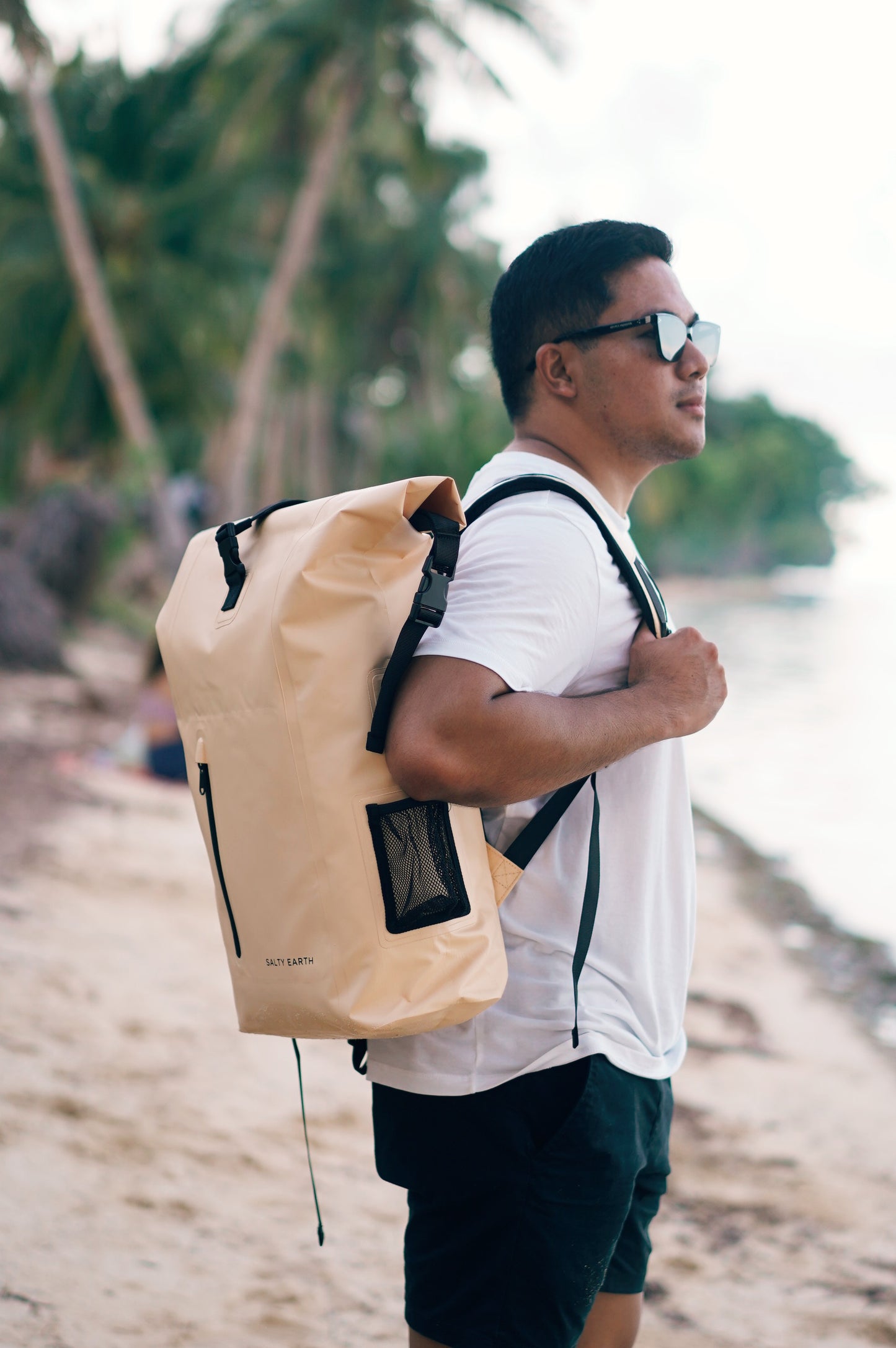 30L Recycled Dry Bag Backpack - Sand