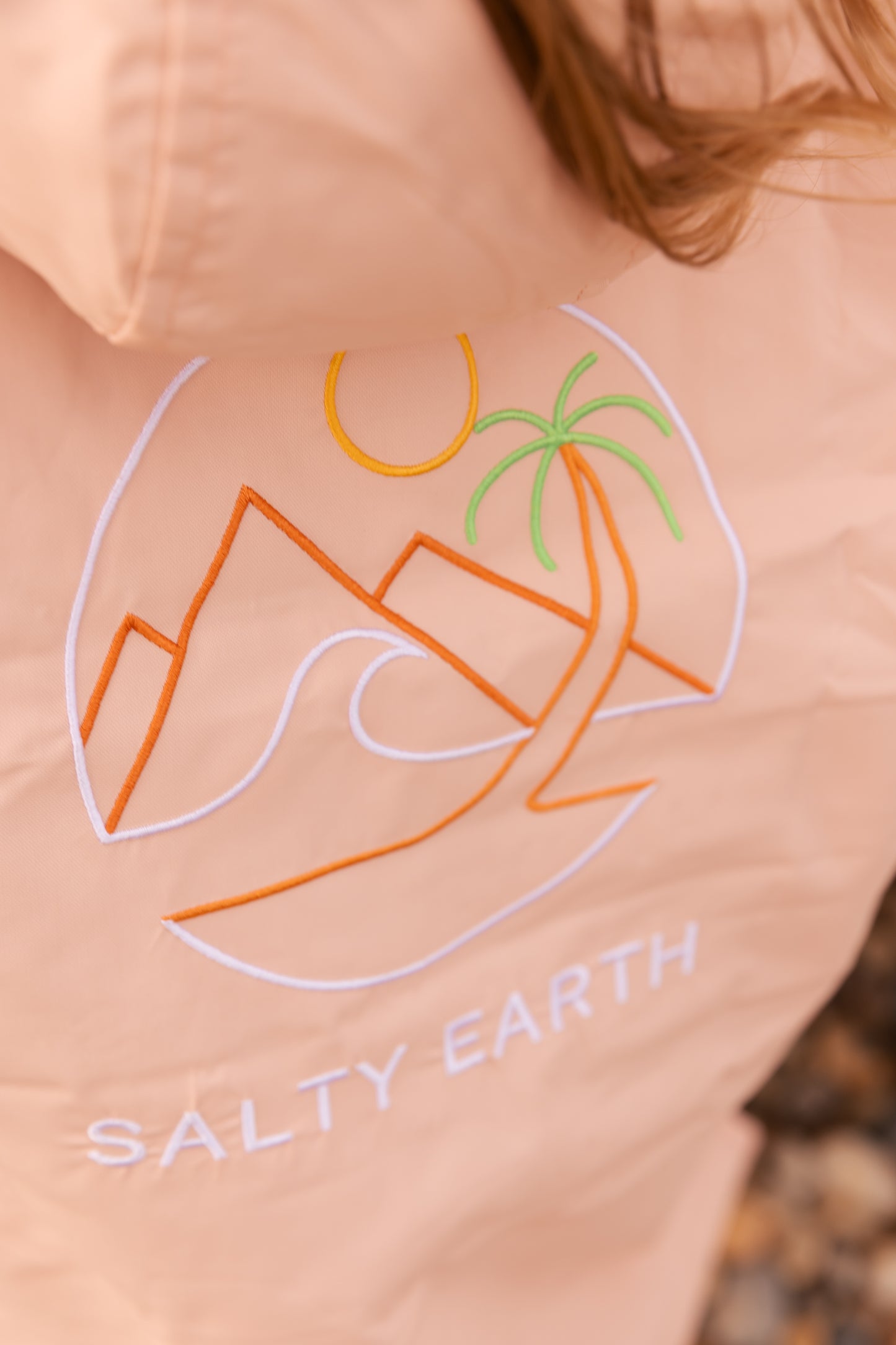 Salty Earth Waterproof Robe - Kids Shell Pink