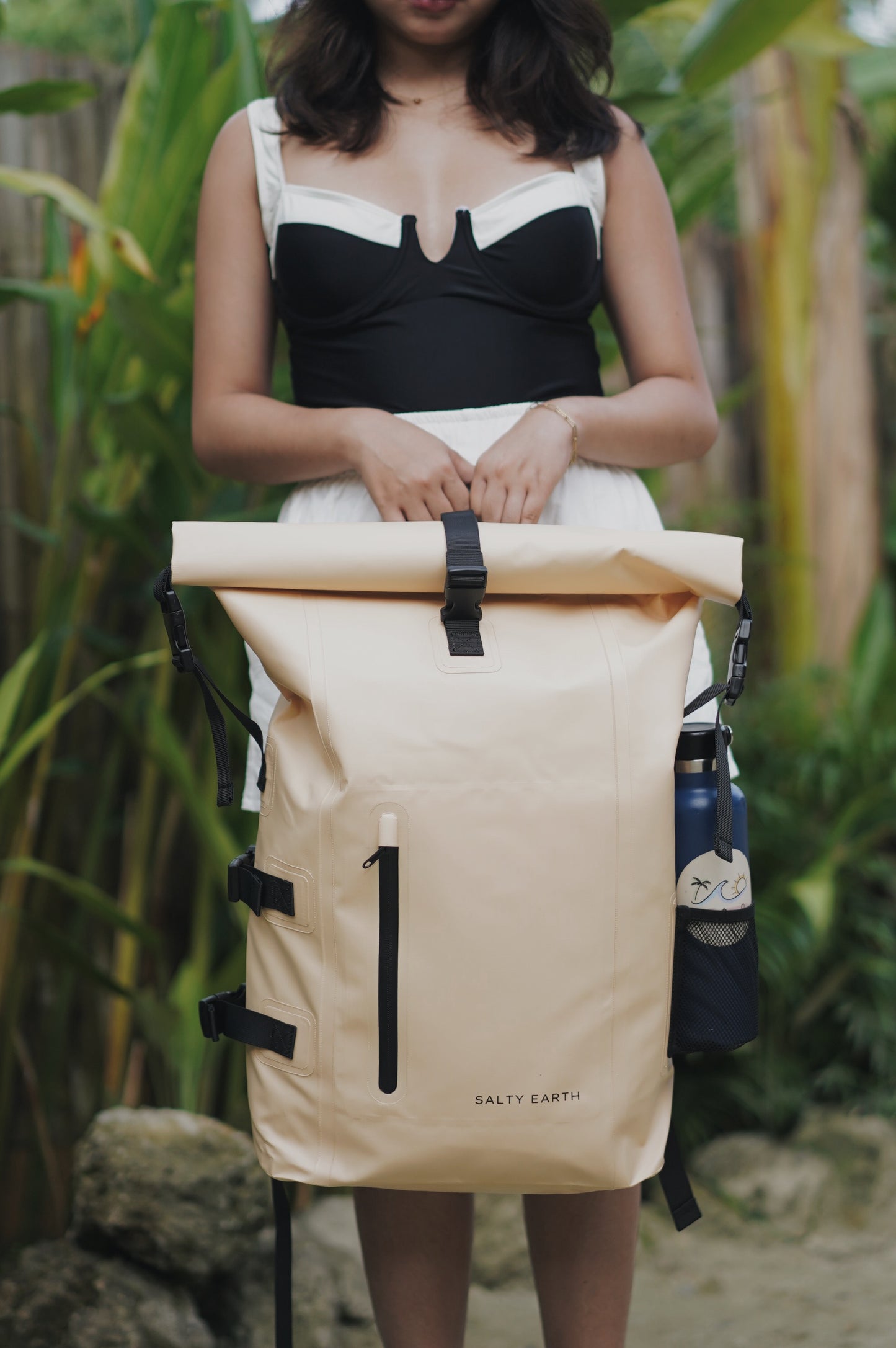 30L Recycled Dry Bag Backpack - Sand