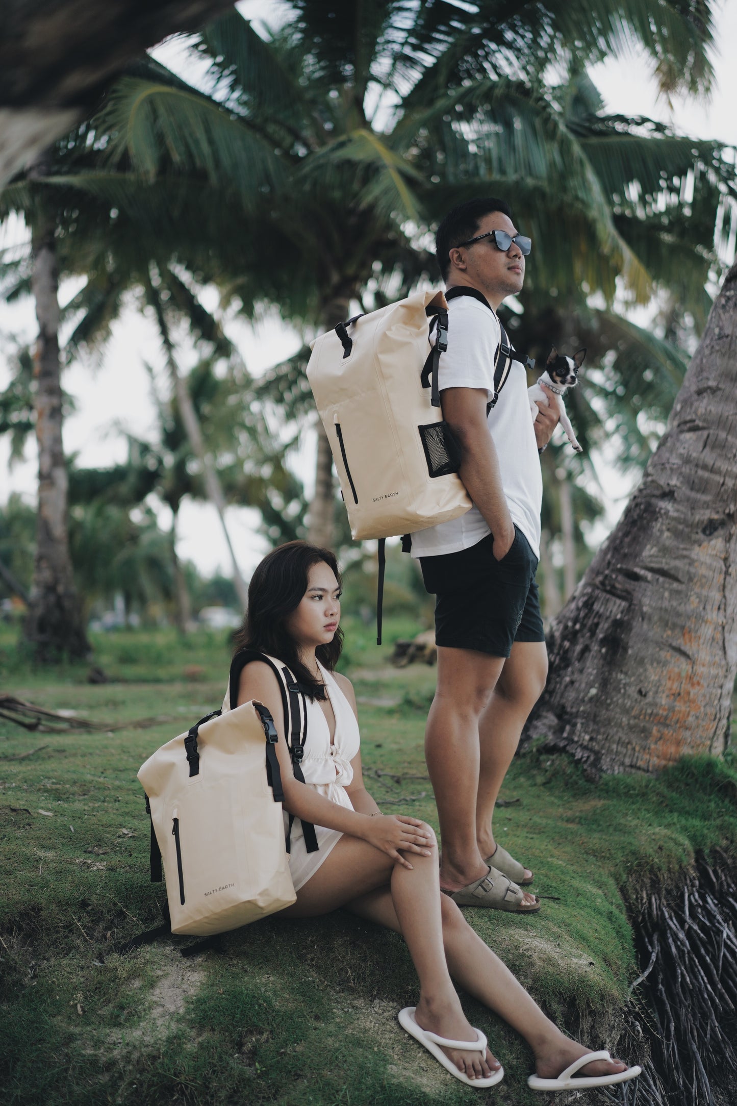 30L Recycled Dry Bag Backpack - Sand