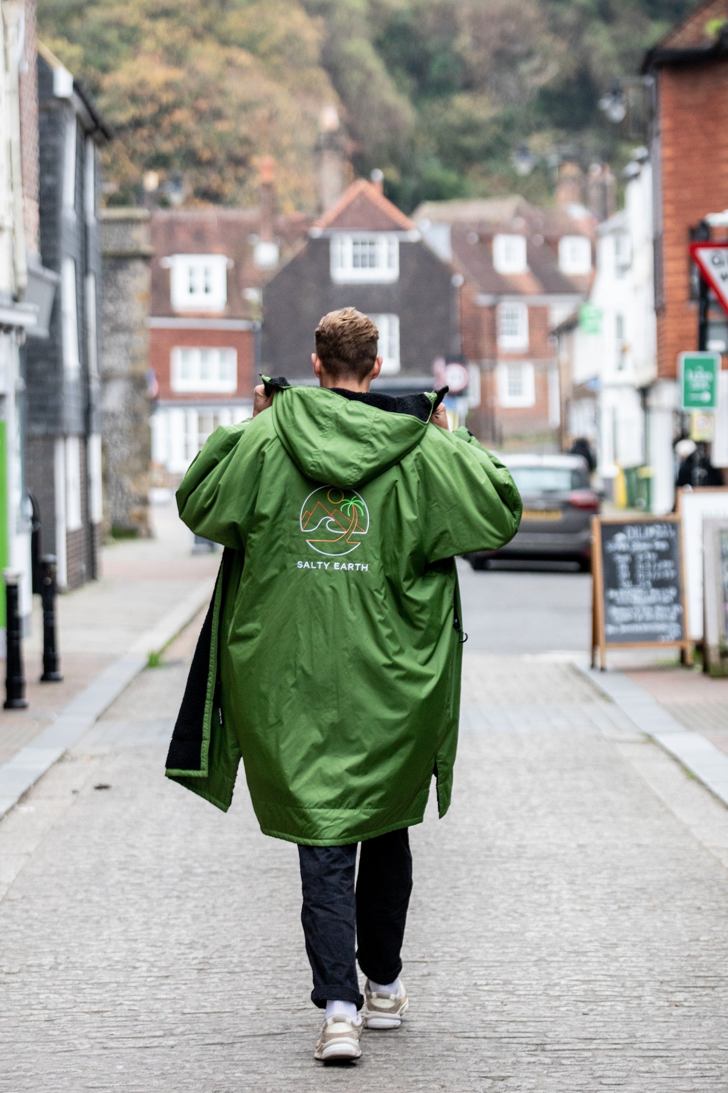 Salty Earth Waterproof Robe - Forest Green