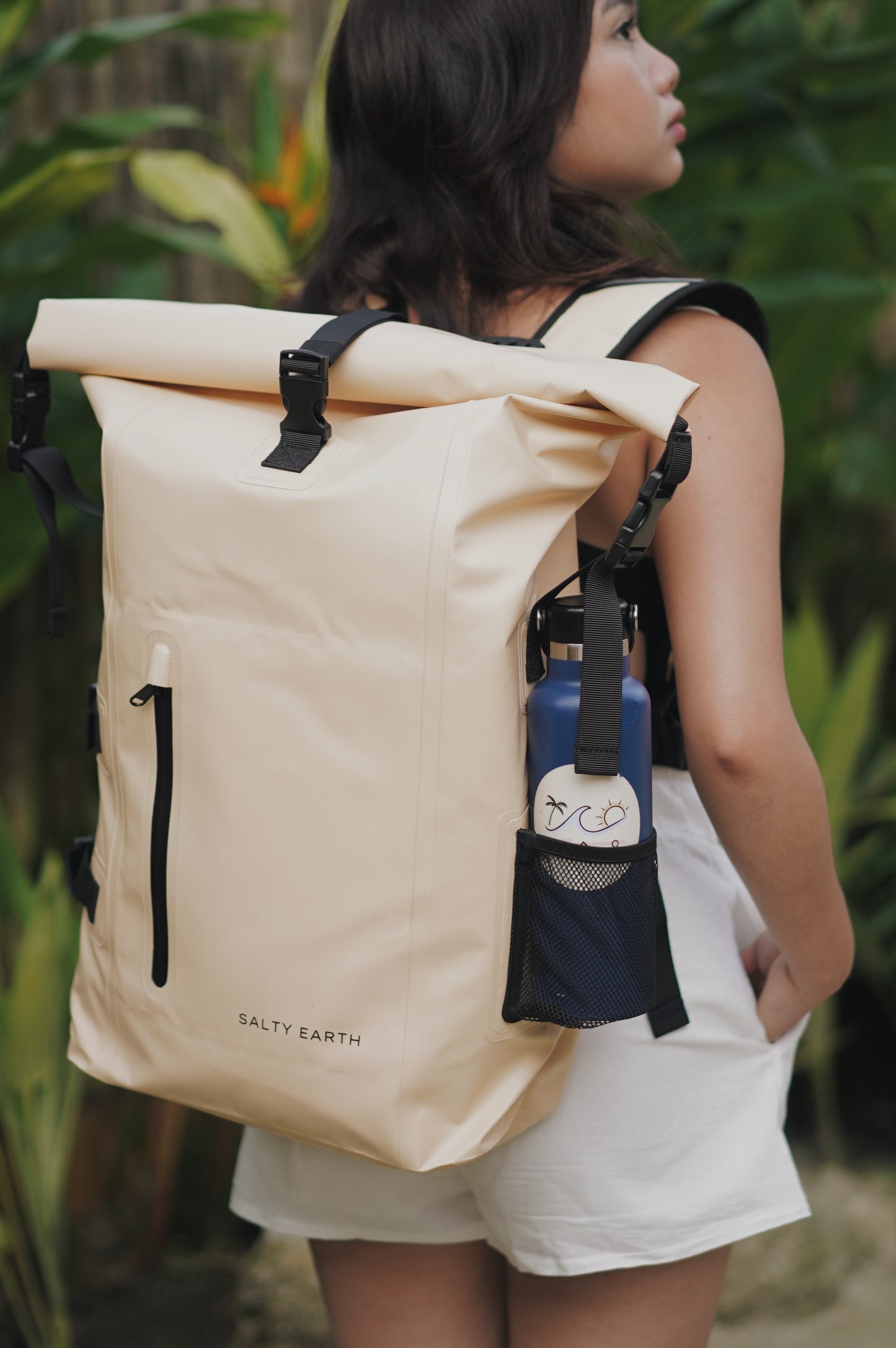 30L Recycled Dry Bag Backpack - Sand