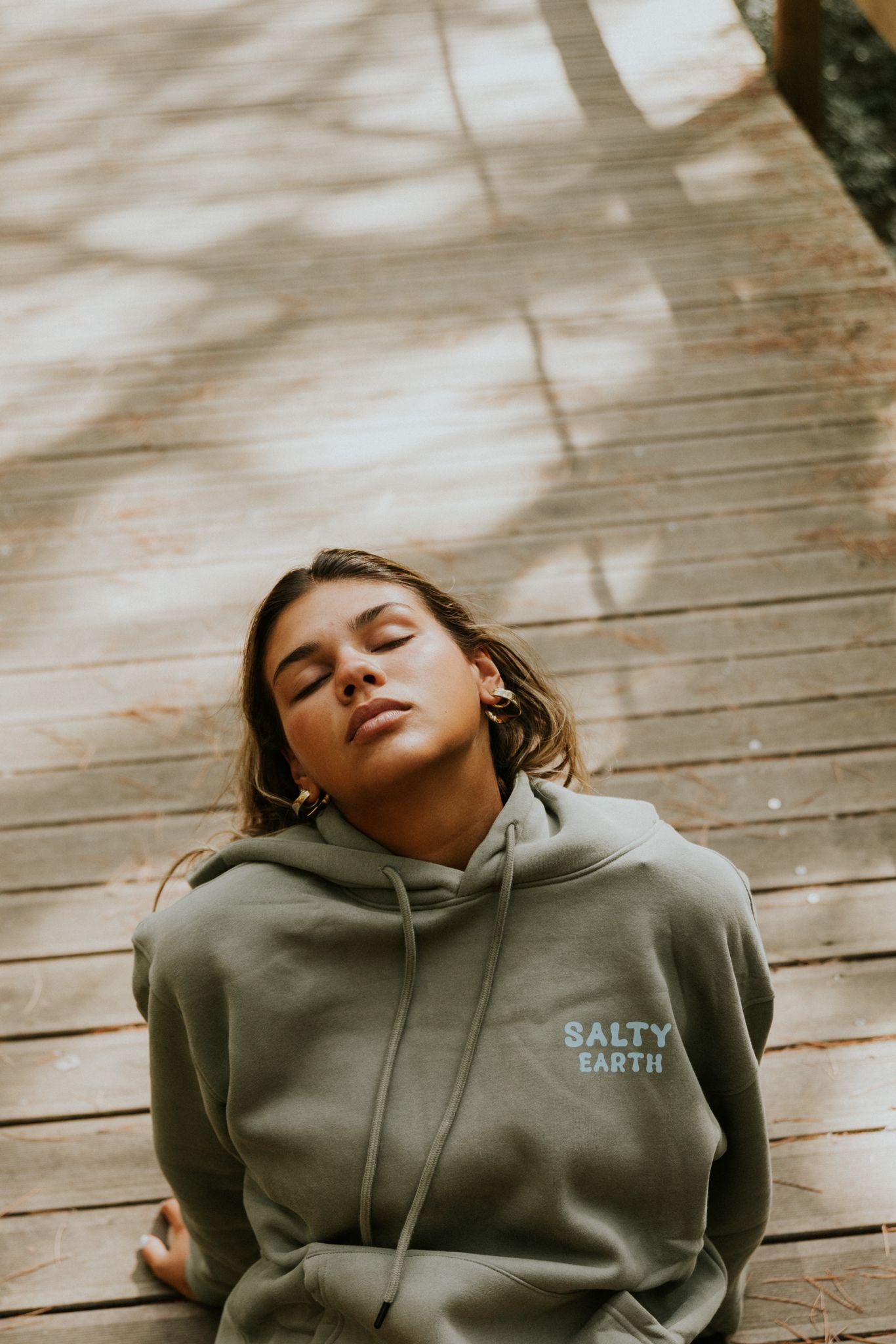 Salty Earth Palm Hoodie - Green