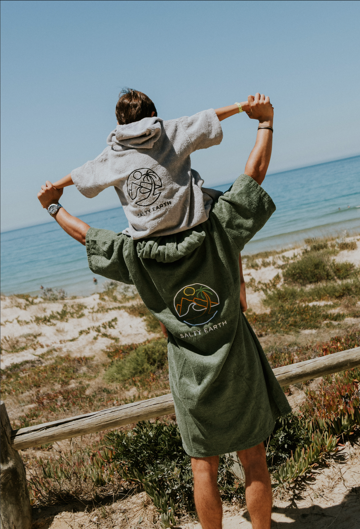 Salty Earth Towel Robe - Green