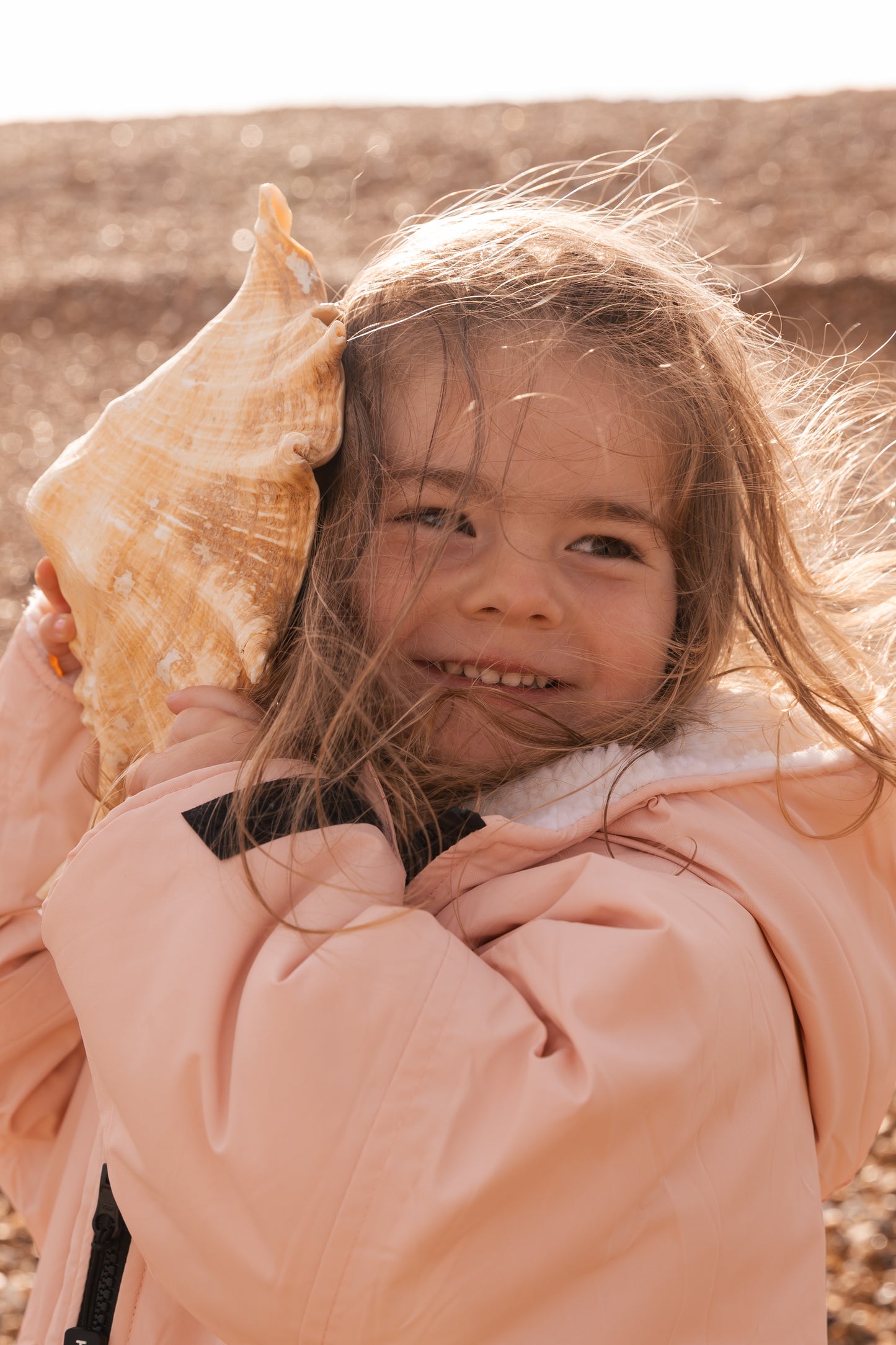 Salty Earth Waterproof Robe - Toddler Shell Pink