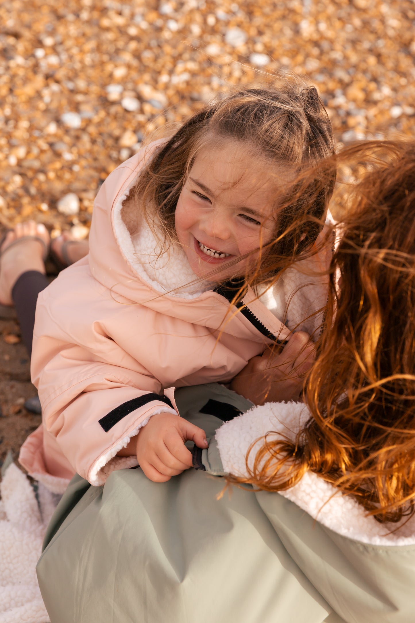 Salty Earth Waterproof Robe - Toddler Shell Pink