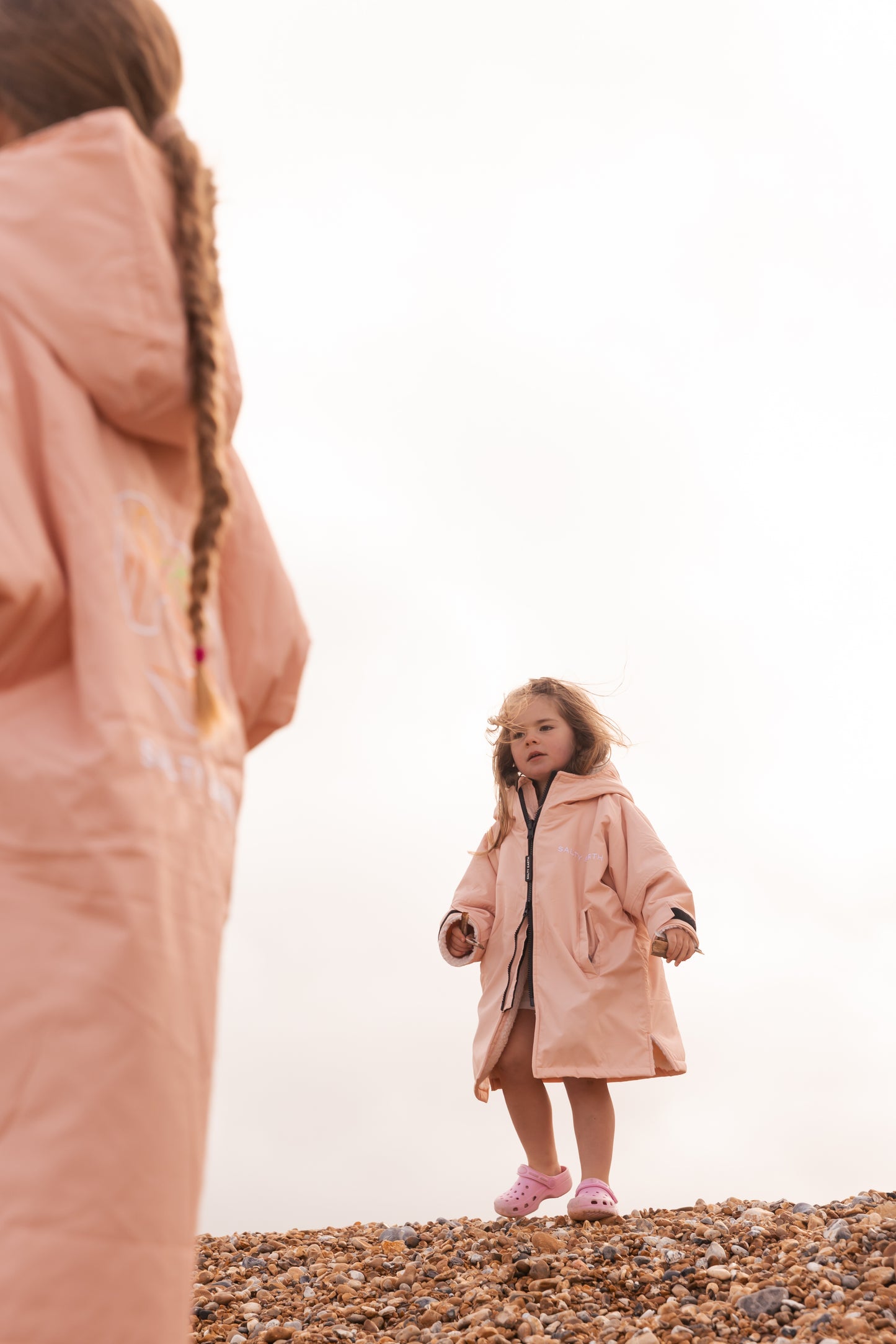 Salty Earth Waterproof Robe - Toddler Shell Pink