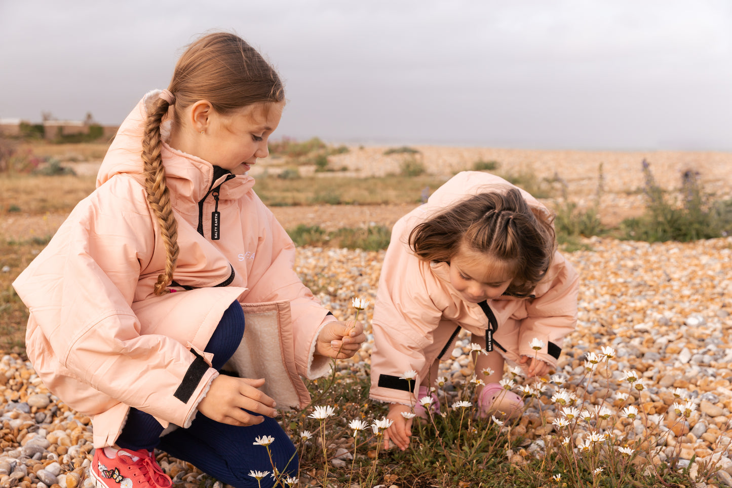 Salty Earth Waterproof Robe - Toddler Shell Pink