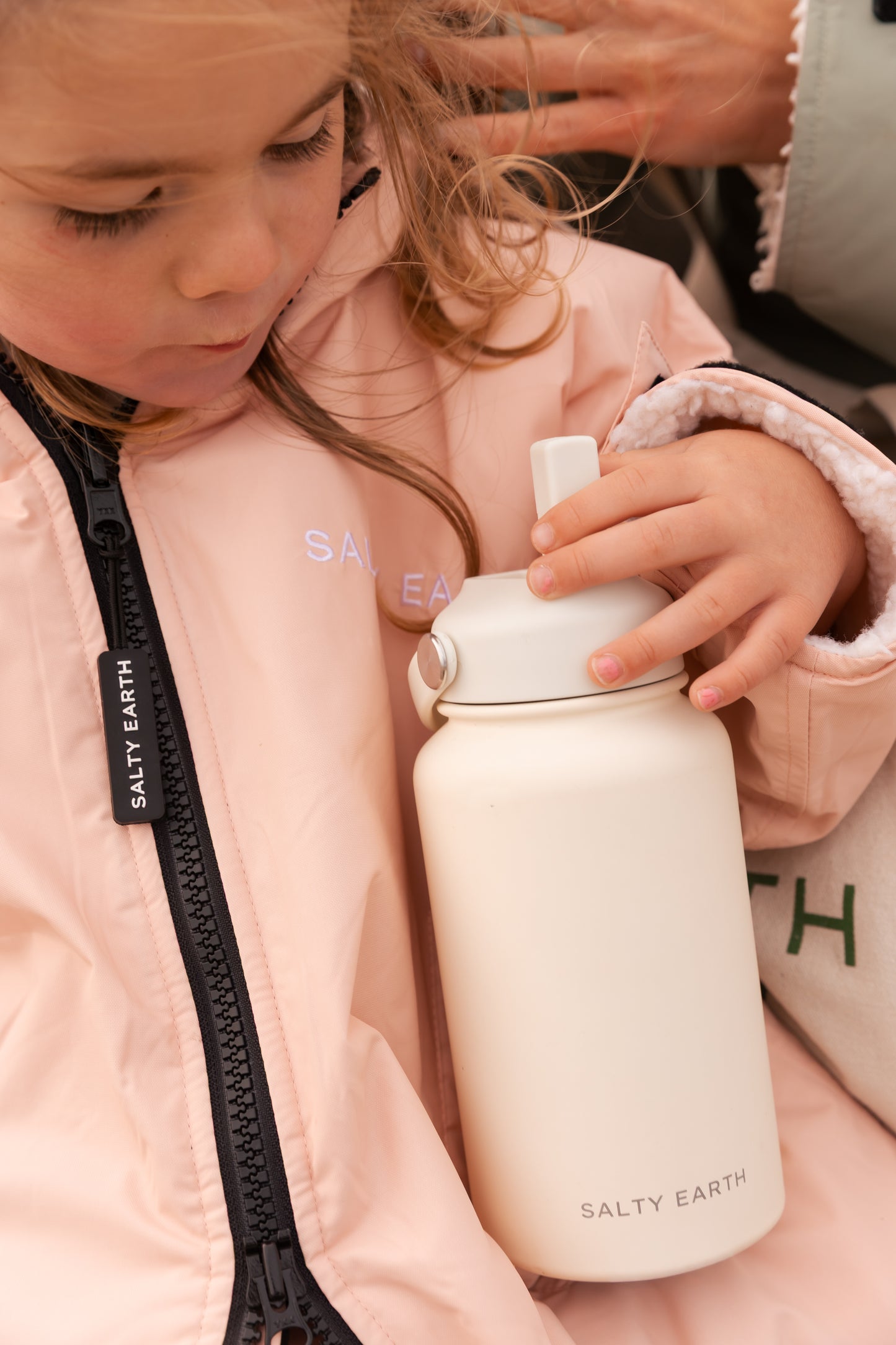 Salty Earth Waterproof Robe - Toddler Shell Pink