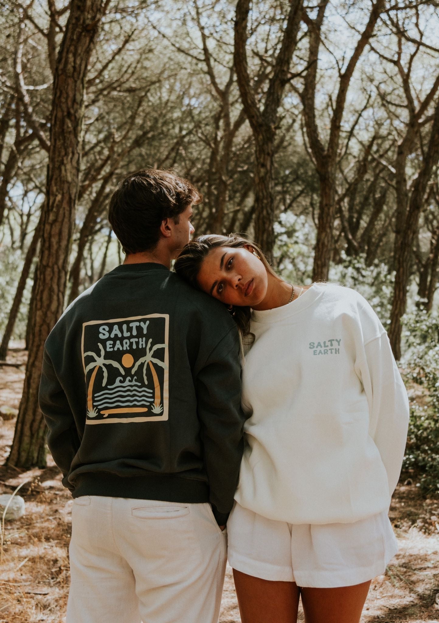 Salty Earth Palm Sweatshirt - Grey