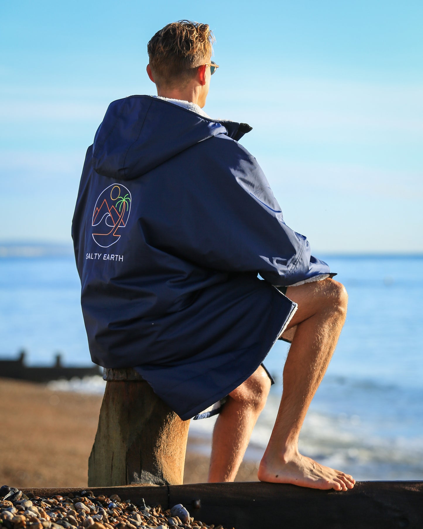 Salty Earth Waterproof Robe - Deep Blue