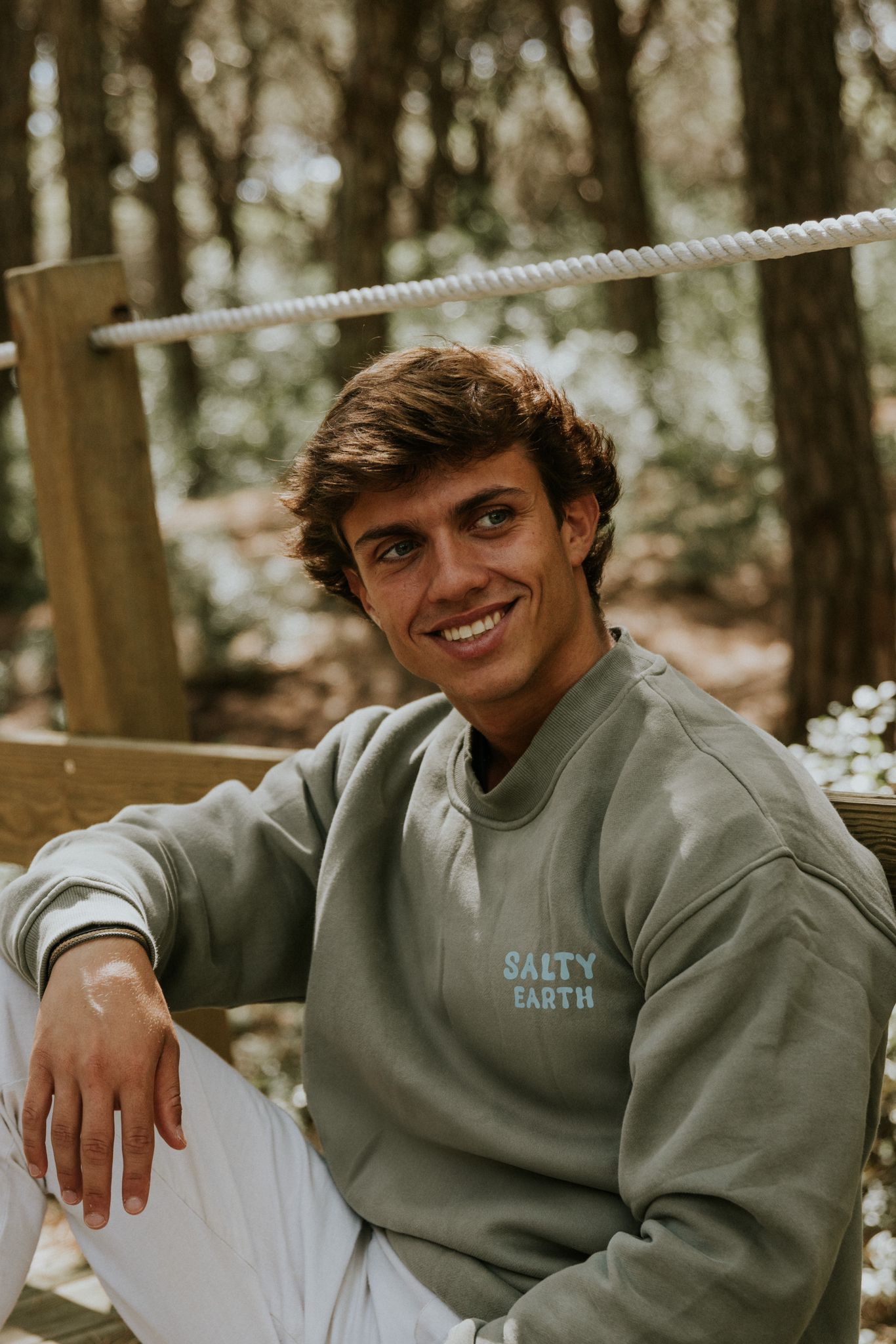 Salty Earth Palm Sweatshirt - Green