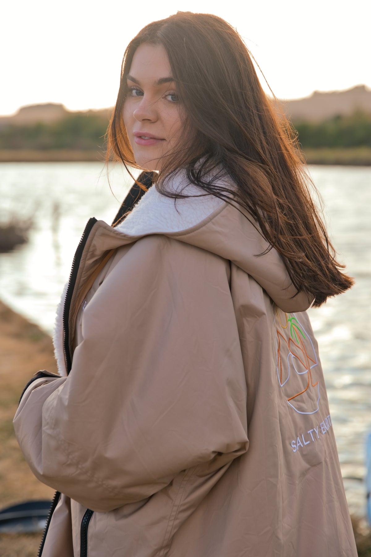 Salty Earth Waterproof Robe - Earth Clay