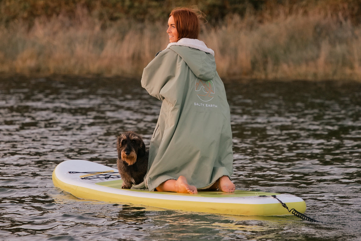 Salty Earth Waterproof Robe - Seagrass Green