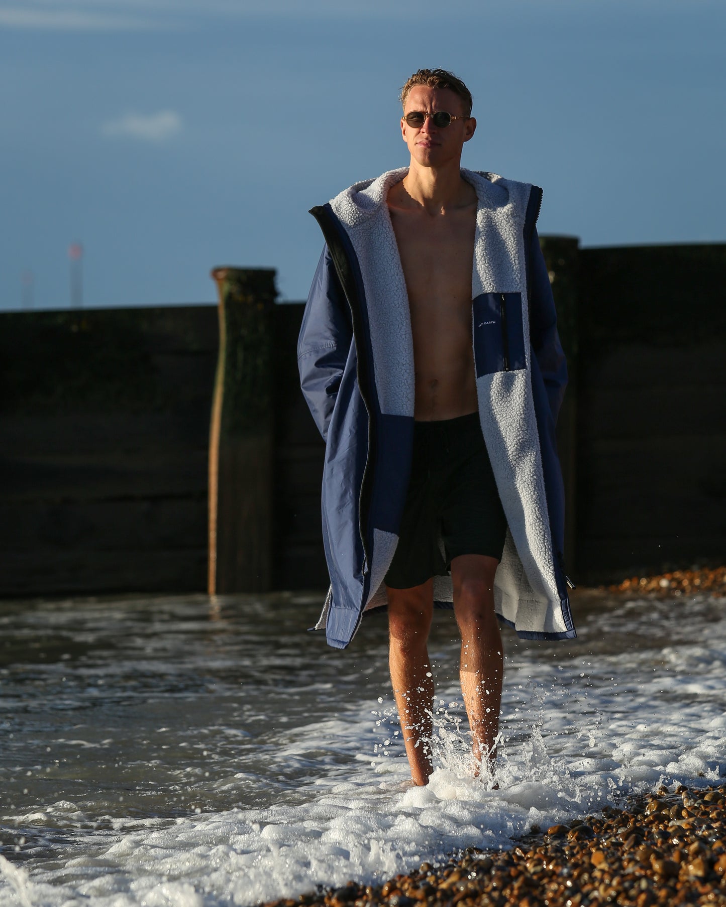 Salty Earth Waterproof Robe - Deep Blue