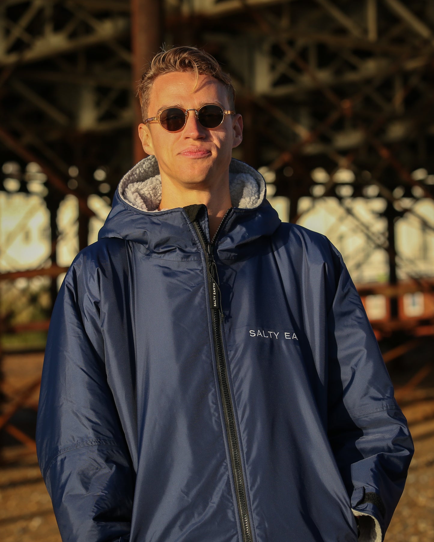 Salty Earth Waterproof Robe - Deep Blue